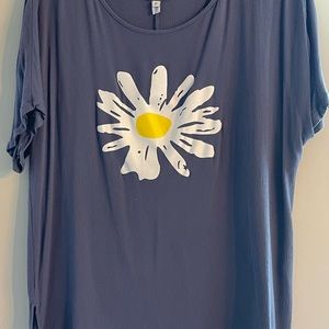 MissLook 2X or 3X Flower Tee Shirt NWOT